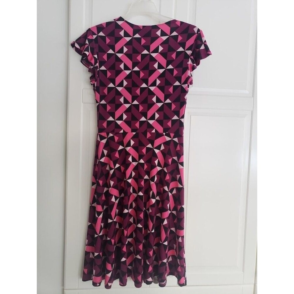 Leota Petite Flutter Sleeve Dress Pink Pinwheel Fandango - Petite SMALL - NEW - Picture 6 of 6